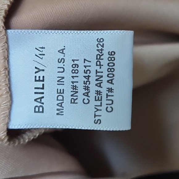 Bailey/44 Black Long-sleeve Knit and Lace Mini Dress, Size Petite S - Picture 8 of 9